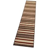Collections Etc Stripe Berber Floor Runner, 20 X 120, Brown