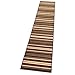 Stripe Berber 10-Ft Long High Traffic Skid-Resistant Floor Runner Rug, Brown, 20 X 120