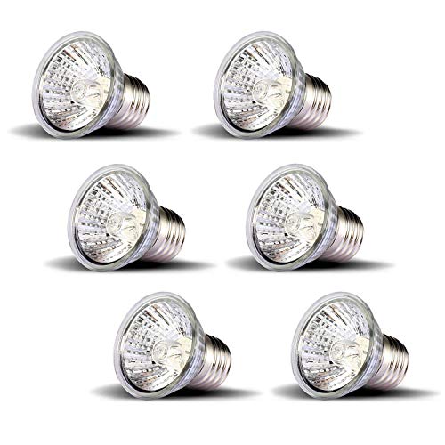 OMAYKEY 50W 6Pack UVA + UVB Full Spectrum Sun Lamp Sunbathe Heat Lamp