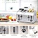 Toaster 4 Slice, Retro Small Stainless Steel Toaster with Bagel, Cancel, Defrost Function, Reheat Extra Wide Slot Compact Bread Top Rated Best Prime Toasters for Bread Waffles Small Retro Toaster Oven