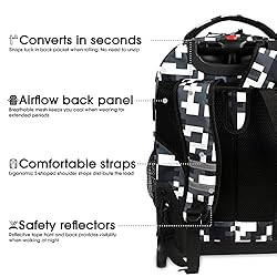 J World New York Sunrise Rolling Backpack Roller Bag With Wheels Camo 18 On Galleon Philippines