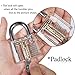 Sopoby Practice Lock Set, Transparent Training Cutaway Crystal Pin Tumbler Keyed Padlock for picking, 3-pack Common Locks for Locksmith Beginner