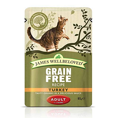 James Wellbeloved Adult Turkey Pouches Cat Food, Chicken, 1.08 kg