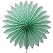 SUNBEAUTY Mint Series Grey Tissue Paper Pompom Mint Green Paper Fan Honeycomb Ball and Mint Green Paper Lantern Pack of 4