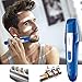 Nose Hair Trimmer - 5 in 1 USB Rechargeable Men's Trimmer Personal Waterproof Electric Shaver Razor/Sideburns/Eyebrow/Body Hair Shaiver/Nose Ear Hair Trimmer for Men Facial Grooming Kit (Blue)