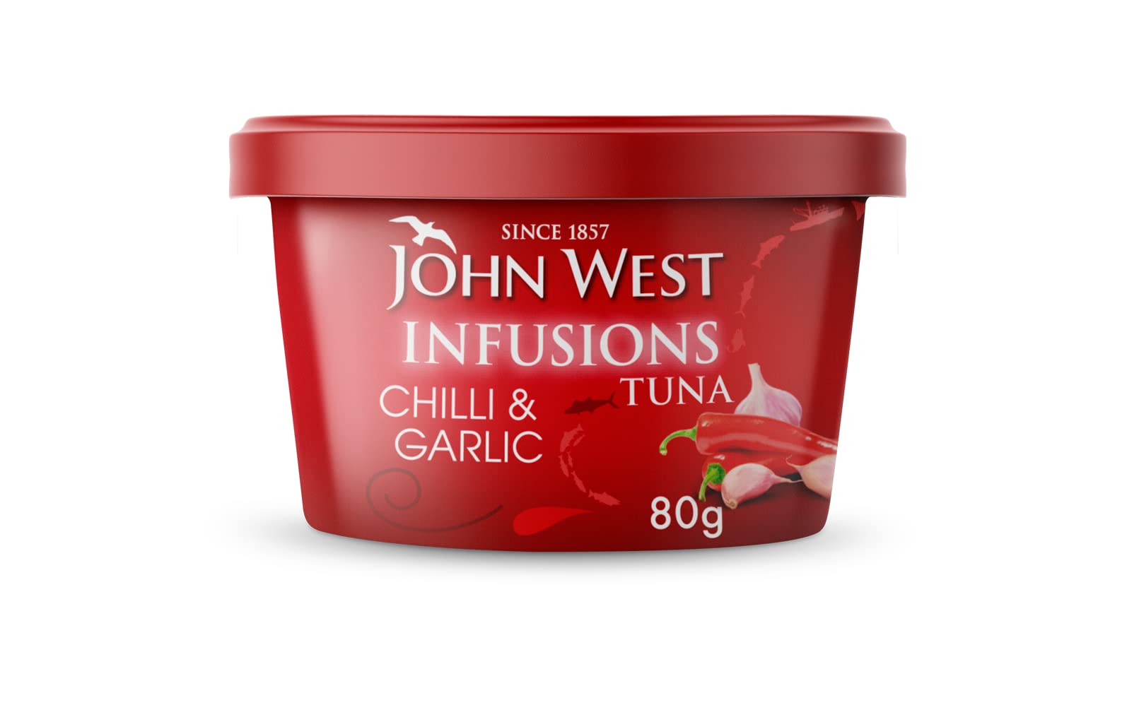 John West Infusions Tuna Chilli and Garlic, Pack of 12