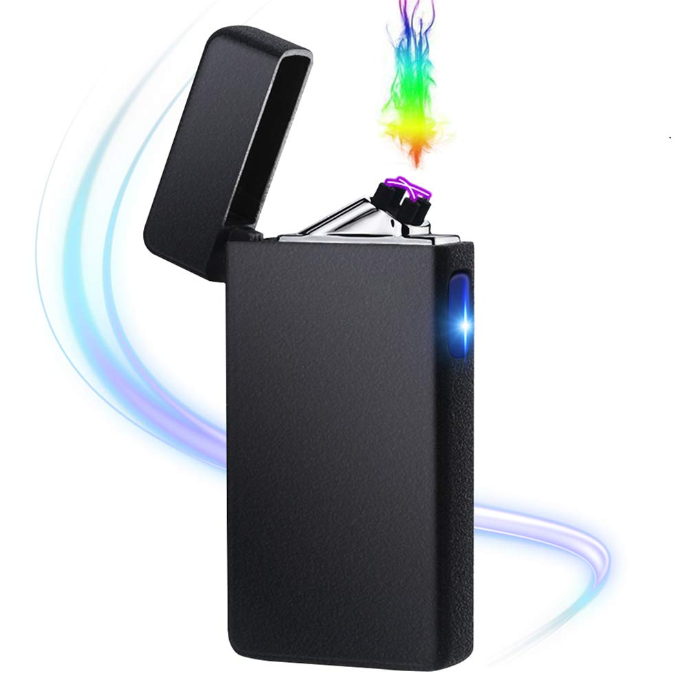 lcfun Dual Arc Plasma Lighter USB Rechargeable Atomic Windproof