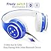 Kids Wireless Headphones Bluetooth Safe Volume Limited 85dB Kids On Ear Headphones,Long Playing Time,SD Card Slot,Stereo Sound,Compatiable for Ipad Cellphone Pc Tablet Kindle-Tekcol (Blue)thumb 3