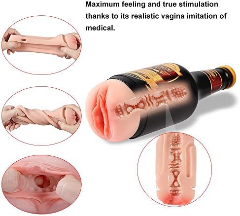 Pocket pǔssey Deluxe Toy for Men Adult Hands Free Pleasure, Male Beer Cup