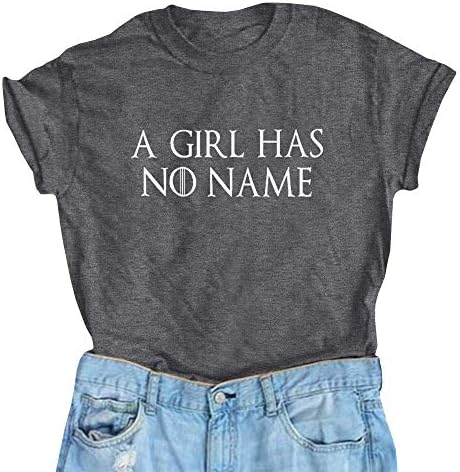 YEXIPO A Girl Has No Name Shirt Women Short Sleeve Summer Funny T Shirts Cute Graphic Tees Tops