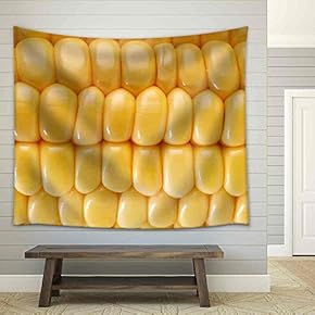 Yellow Sweet Corn - Fabric Wall Tapestry Home Decor - 51x60 inches