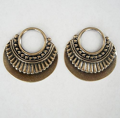 BeadsTreasure 2-OX Brass Stamping Open Loop Pendant Earring Jewelry Findings.