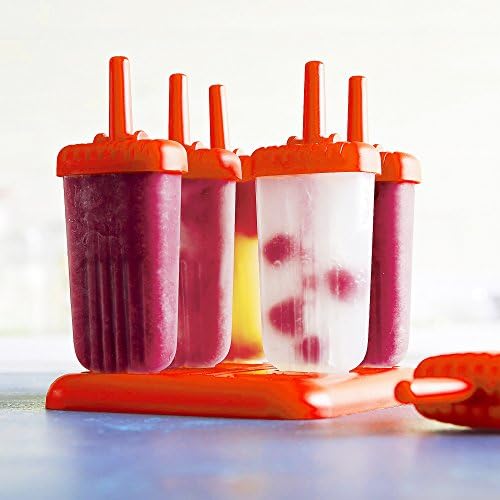 Top Choice BPA FREE Popsicle Molds, Orange, Set of 6
