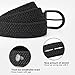 JASGOOD Braided Canvas Stretch Belt Elastic Casual Belt for Women Men and Junior 1.3 Inches Wide, Suit for Waist Size 34-41 Inches, A-Black…