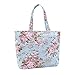 Lvtree Tote Shoulder Bag Handbag, Foldable Wallets Purse Bag for Outdoors Gym Hiking Picnic Travel Beach, Blue Rose
