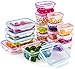 Bayco [16 Pack Food Storage Containers with Lids, Plastic Food Containers with Lids, Airtight Storage Container Sets for Healthy Diet, Vegetables, Snack & Fruit, BPA Free & Leakproof