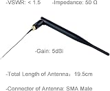 DIYmalls 868 MHz LoRa Antenna 5dBi SMA Male 195mm Cable for Meshtastic LoRa 32 view 2