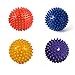 Massage Balls Portable Spiky Fasciitis Point Foot Pain Relief - Deep Tissue Massage Therapist (Pack of 4)