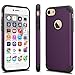 Tekcoo for iPhone 8 Case, Tekcoo iPhone 7 Cute Case, [Tbaron Series] Bumper Case Shock Absorbing Hard Hybrid Slim Thin Cute Cover [Scratch Proof] Plastic Shell + TPU Rubber Inner [Purple/Black]