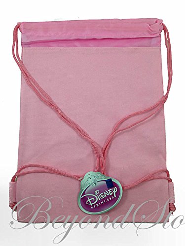 Disney Princesses Light Pink Drawstring Backpack Tote Bag