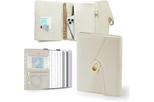 EGOSUNNY Luxury Journal – A5 Leather Binder Planner Cover with 80 Sheets, 5 Dividers, Removable Zip Pouch, Refillable Undated Organizer for Work, School, Personal Use, Pearl White