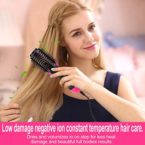 Hot Air Brush One-Step Hair Dryer styler Straightener Curling Iron Fast Hair Styling for All Hair Type With 2 Speed Plus Cool Setting Powerjc - Thumbnail 7