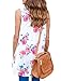 Dearlovers Women Summer Flowy Top Floral Loose Tunic Tank Tops Large Size White