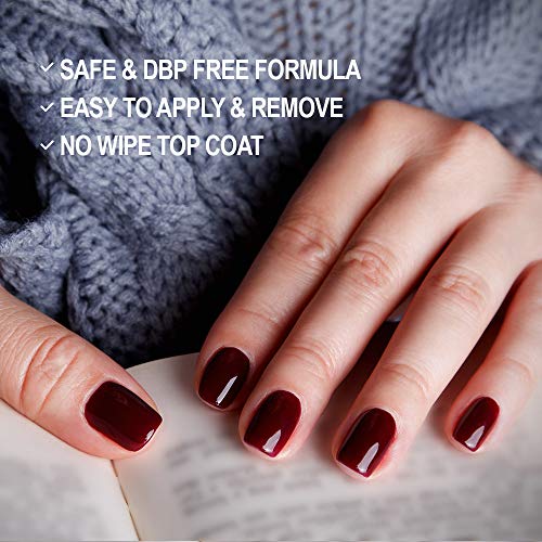 Base Coat No Wipe Top Coat Set for UV LED Gel Nail Polish, Shine Finish and Long Lasting, Soak Off UV LED Gel, 12ml Each Bottle