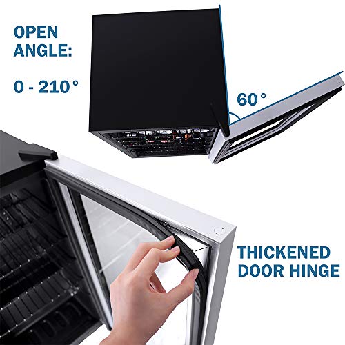 Northair 24 Bottle Wine Beer Cooler Compressor Refrigeration, Under Counter Wine Cellar with LCD Temperature Control, Double-layered Glass Door, Quiet Operation - perfect for home/business/dorm room - Thumbnail 5
