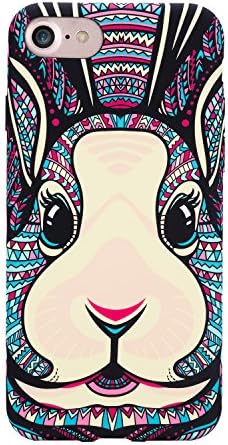 iphone7/8 Case, Jucellnday Vivid Animal Lines Scratch-Resistant Shock Absorption Technology Bumper Soft TPU Cover Case for iphone7/8- Rabit(2018)