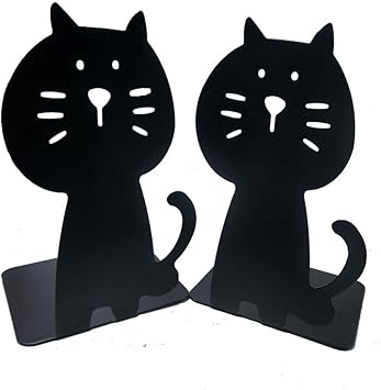 black cat bookends