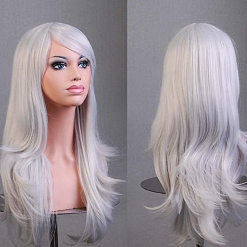 WerFamily 28" Wig Long Big Wavy Hair Women Cosplay Party Costume Wig