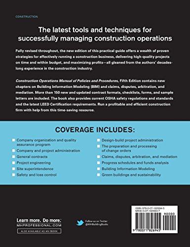 Construction Operations Manual of Policies and Procedures, Fifth Edition - //medicalbooks.filipinodoctors.org