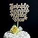 Twinkle Twinkle Little Star Gold Glitter Paper Cake Topper