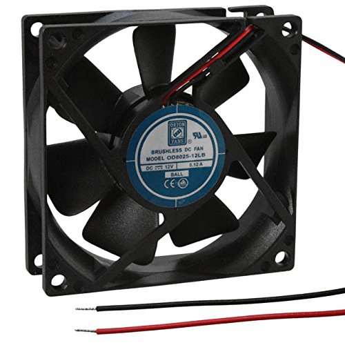 Fans Fan 80x25 12VDC Ball Wire 26cfm 23dBA (1 piece)