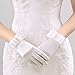 Elinadress Women's Wrist Length Bridal Gloves With Pearls For Wedding Dress Finger Gloves Ivory