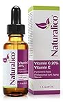 Naturalico Anti Aging Organic 20% Vitamin C Serum for Face with Hyaluronic Acid 1 Oz