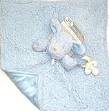 Blankets and Beyond Baby Boy Blue Fuzzy and Soft Nunu w/ Pacifier Holder
