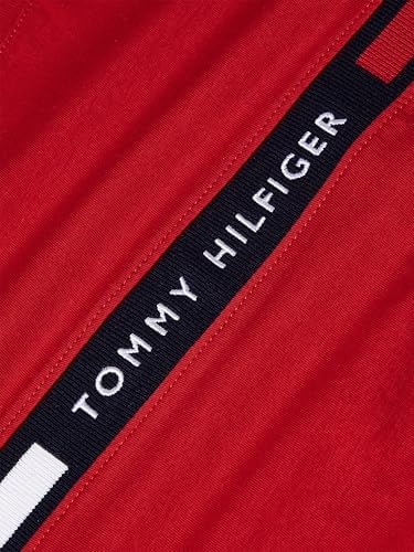 Tommy Hilfiger T-shirt masculina manga curta pescoço redondo, multicolor (vermelho médio), S