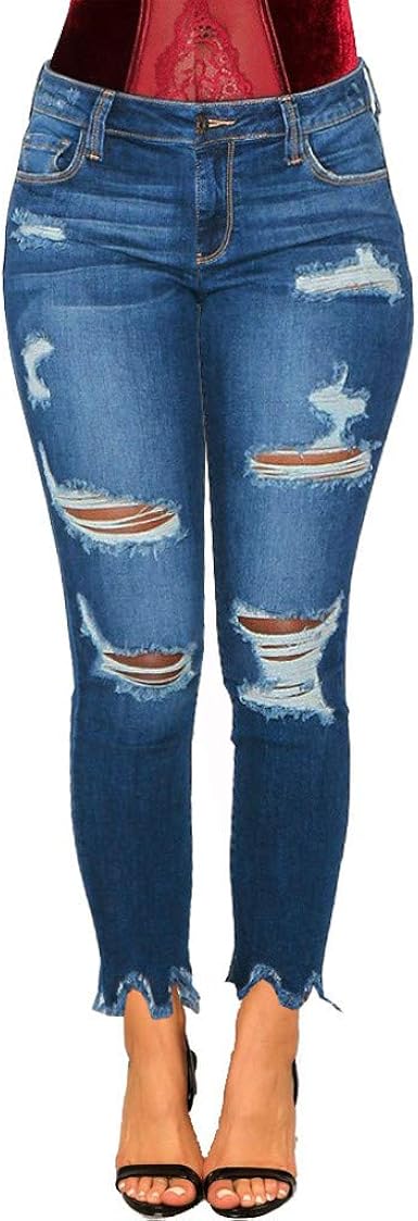 Women S High Waist Jeans Ladies Fashion Casual Tight Fitting High Elastic Button Zipper Denim Pants Comfortable Harem Yoga Trousers Sweatpants Daily Business Amazon Co Uk Clothing