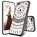 SmartLegend Case for iPhone 8 Plus & iPhone 7 Plus, Girls Women Slim Anti-Slip Clear Soft TPU Bumper + Hard PC Back Shockproof Full-Body Protective Phone Cover for iPhone 7 Plus/8 Plus- Black Mandala