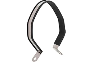 Klanata Motorcycle Exhaust Clamp, Hexagon Muffler Pipe Silencer Hanger Mount Bracket Stainless Steel Motorcycle Clamp, Suitable for Many Car, Solid Installation