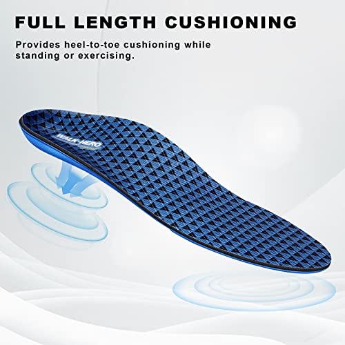 Walkhero Plantar Fasciitis Insoles, High Arch Support Orthotic Shoe Inserts, Relieve Foot Pain