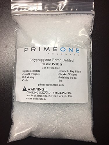 PRIME Unfilled Virgin Polypropylene Plastic Pellets, 5LB in a Resealable Bag, Corn Hole Bag Filler, Weighted Blankets, Doll Making, Polishing Media, Injection Molding, Crafts, Crossfit Weights, etc.