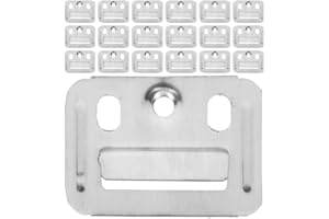 SHINEOFI 100Pcs Stainless Steel Integrated Wall Panel Clips Wood Fiber Mounting Clamps Wall Panel Clamps for Wood Fibre Furni