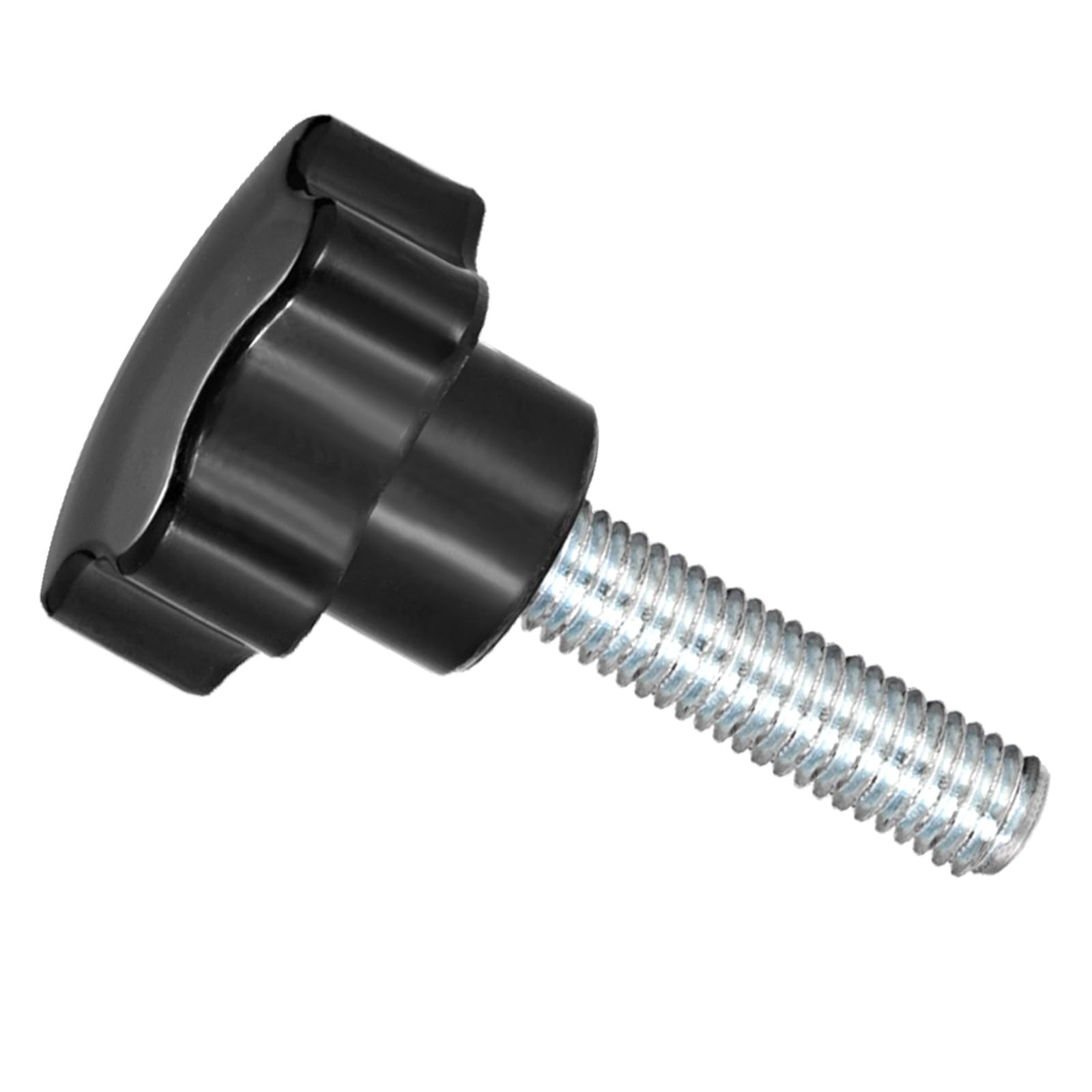 CoCud Star Clamping Knobs, M10 x 40mm Male Thread 38mm Head, Plastic Thumb Screw Grip Hand Knobs Threaded Bolt Black - (Applications: for Lathe Machinery), 1-Piece