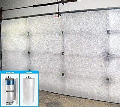 2 Car Garage Door Insulation Kit R 7.5 Fits 16x7 & 16x8 + Water Heater Jacket 60