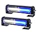 WOWTOU LED Strobe Blue White Emergency Lights for Vehicles Volunteer Firefighter EMS Law Enforcement POV