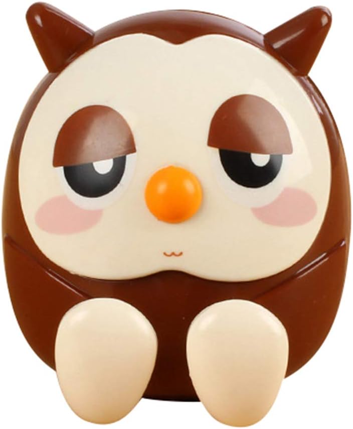 Cute Cell Phone Holder Stand,Owl Piggy Bank Bank Money Coin Saving Box, Smartphone Desk Holder Birthday Gift Decor - Coffee