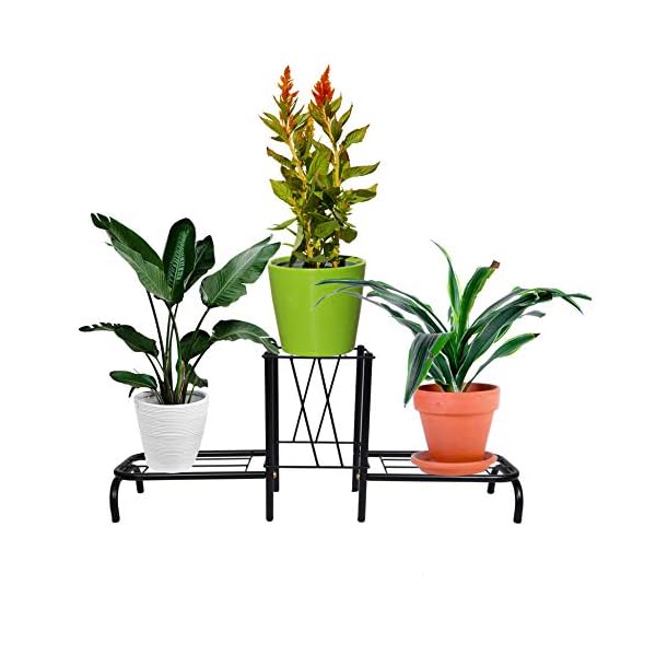 D&V ENGINEERING - Creative in innovation Metal Pot Stand, Black, 85cm-Wide,33cm-Height , 1 Piece
